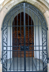 West door ironwork by Thomas of Leighton June 2008